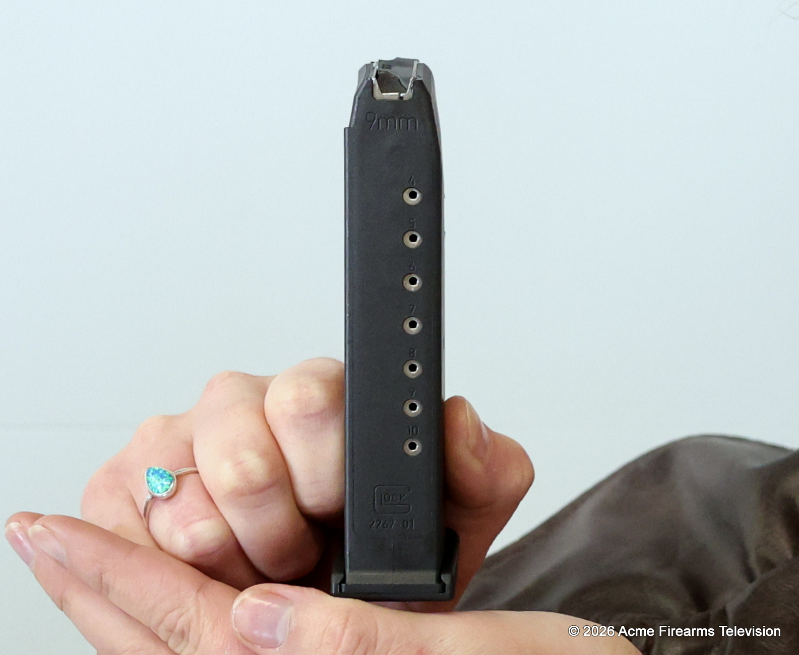 Glock G17/G34 - 10 cartridge firearm magazine - 9mm Luger